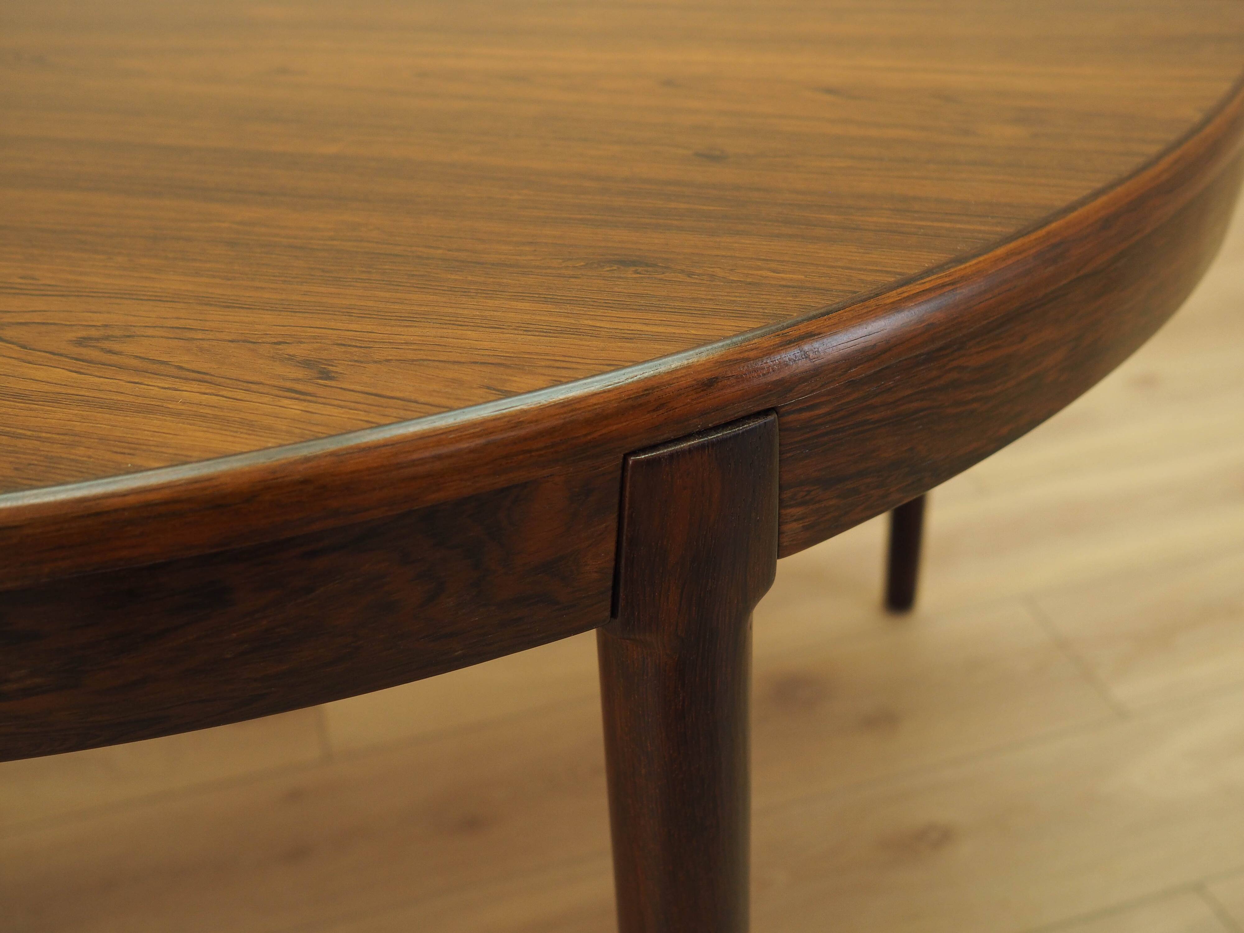 Round rosewood table, 1960, designer: Harry Østergaard, Randers Møbelfabrik