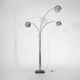 3-arm floor lamp in chromed metal, 1970s