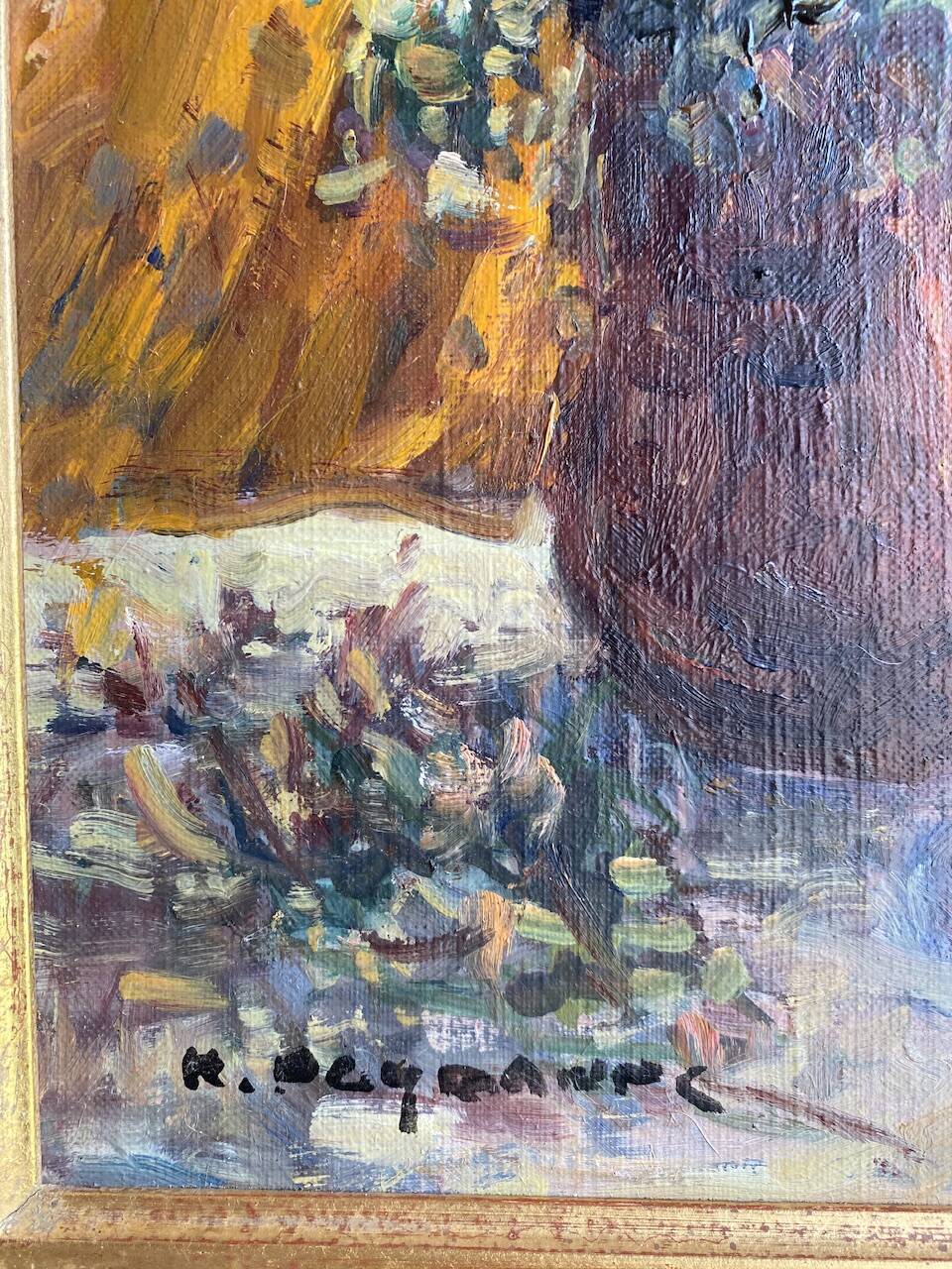 Still life with cup signed Peyranne, mid-20th century