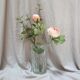 Chiseled glass vase