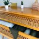 Commode bois et rotin