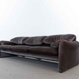 Maralunga 3-seater sofa by vico magistretti for cassina, italy
