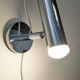 Modernist chrome metal wall light, France circa 1970.
