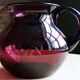 Large blown glass pitcher with bubbles in amethyst / violet.