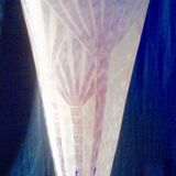 Vase 48 cm décor de papyrus le verre français - charder - schneider