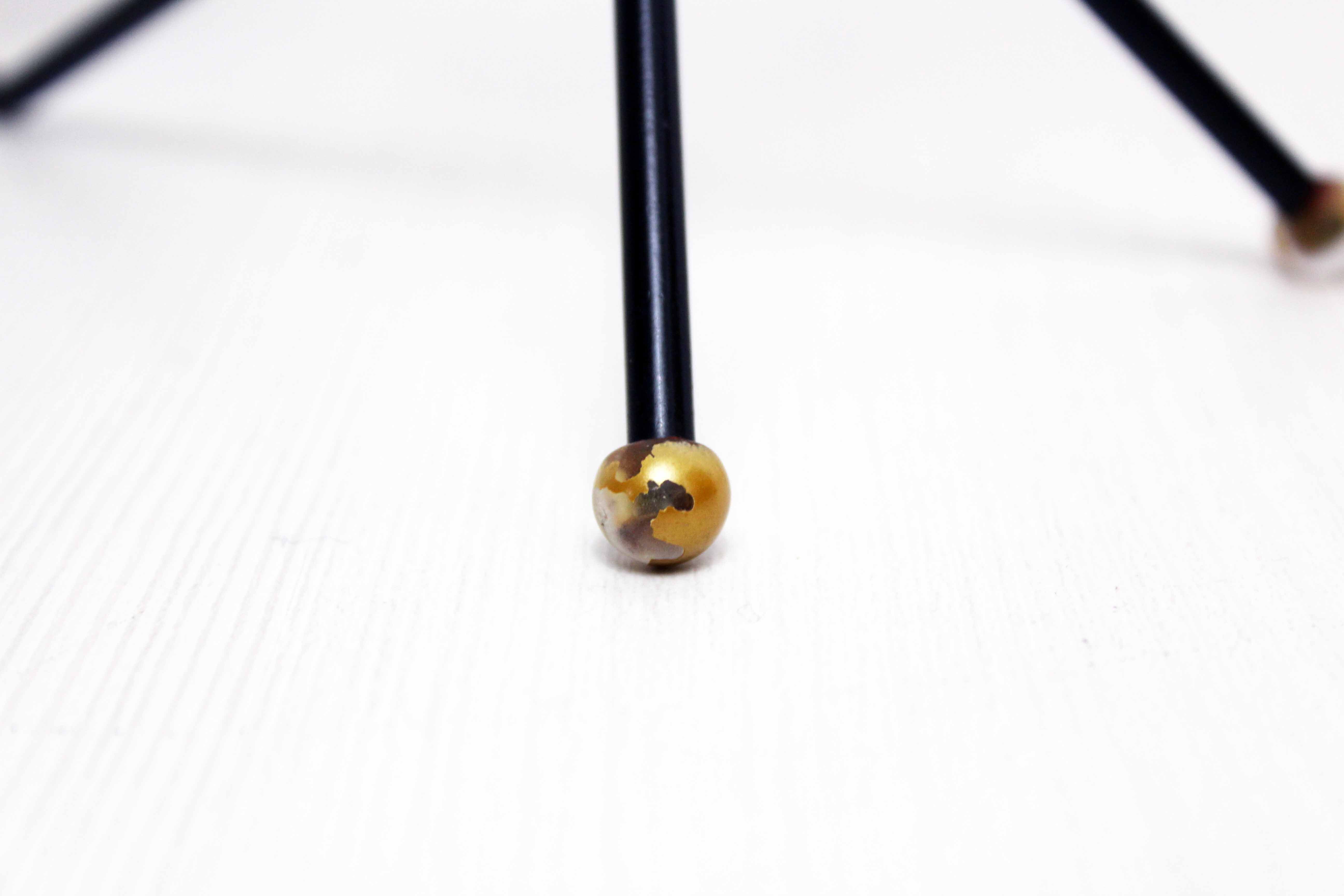 Double metal and brass candle holder