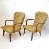 Pair of Danish armchairs 1940 vintage