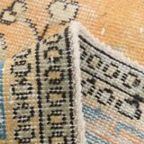 6x9 Shades Of Orange & Blue Vintage Rug, 186x289Cm