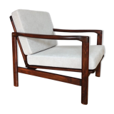 Light grey armchair by Zenon Bączyk for Swarzędzkie Furniture Factory, 1960s