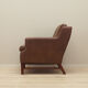 Brown leather armchair, Danish design, 1960s, production: Denmark