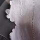 Beautiful cloth scalloped linen and Monogram OP