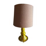 Vintage ceramic lamp with lampshade, var pottery