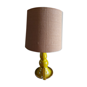 Vintage ceramic lamp with lampshade, var pottery