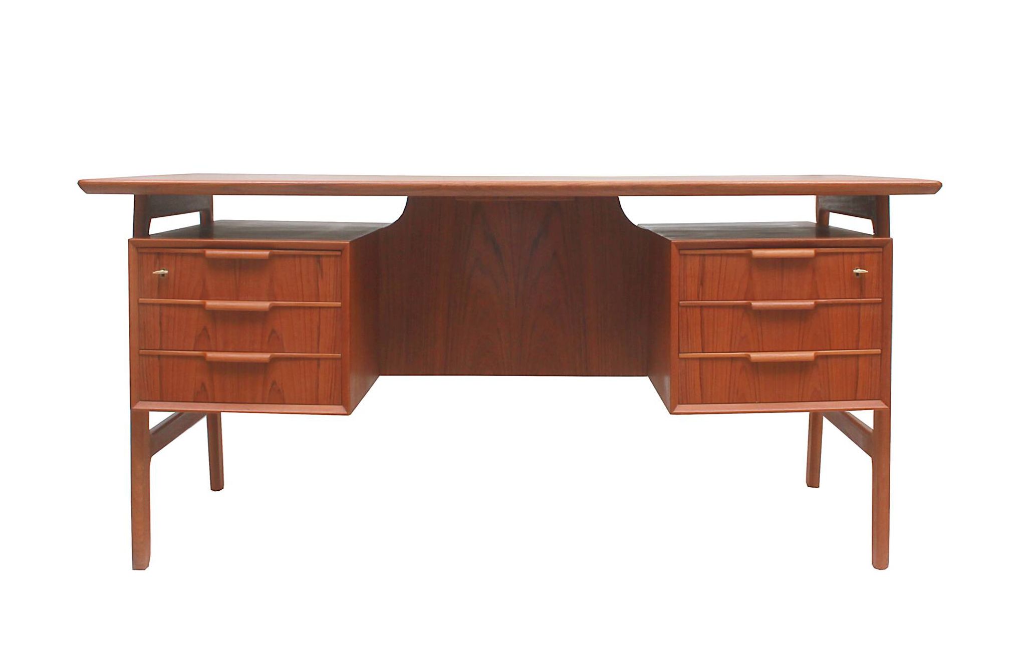 Bureau en teck, années 1960