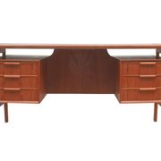 Bureau en teck, années 1960