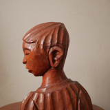 Carved wooden bust