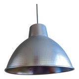 Chandelier pendant bell globe metal hammered aluminum 90s
