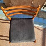 6 Scandinavian teak chairs from the 60