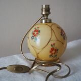 Old lamp foot ball to pose / table / bedside / side glass – floral print