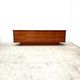 Enfilade by Robert DEBIEVE in mahogany veneer and brass, France 1950.
