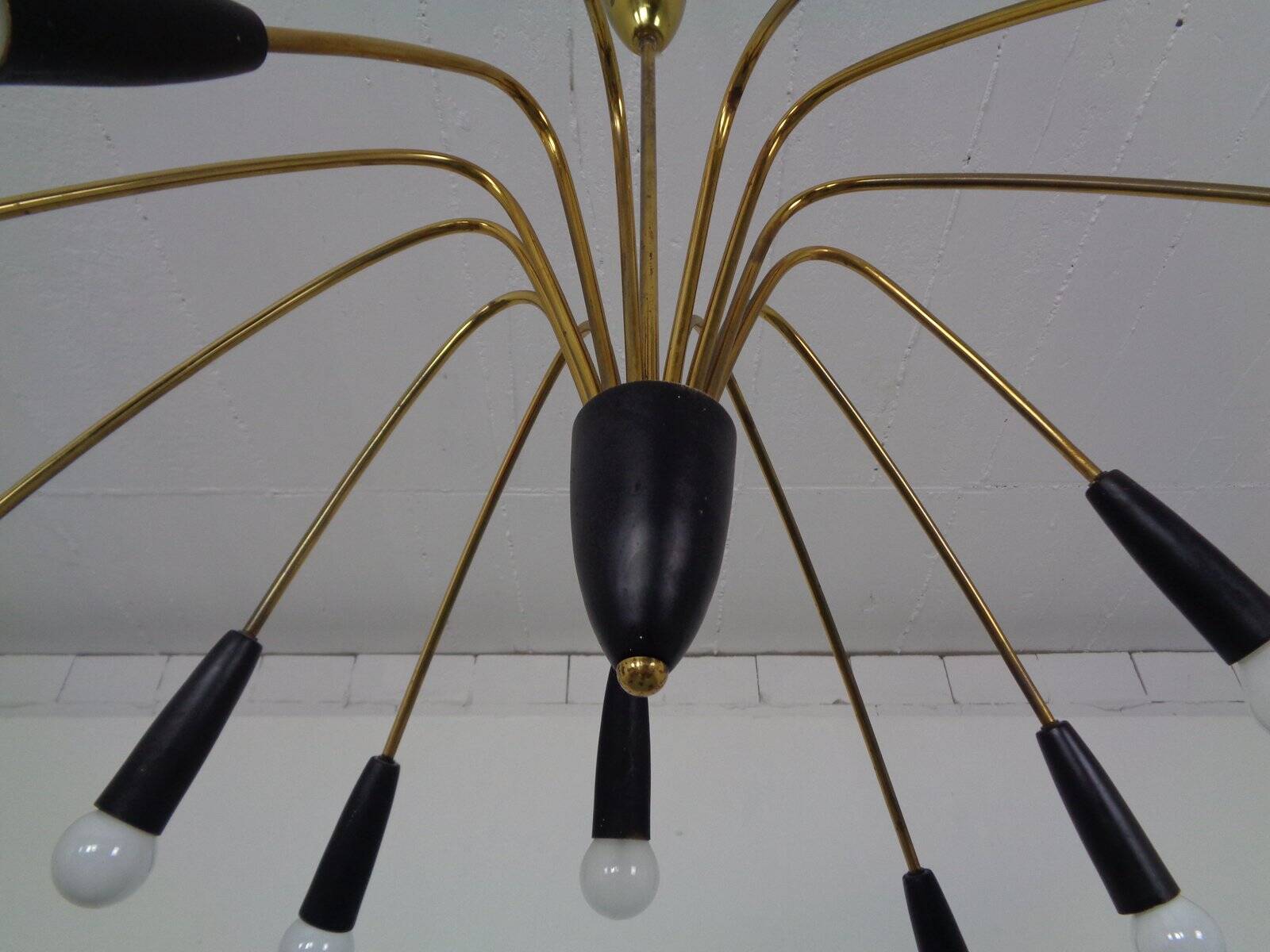Large Italian Spider Ceiling Lamp, 1950s