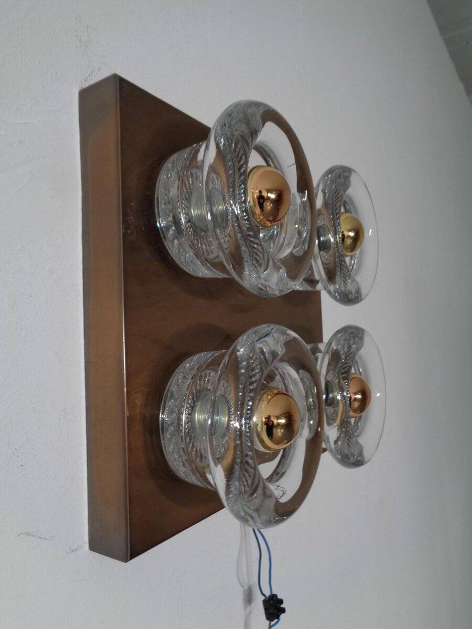 Copper and Glass Sconce from Cosack, Germany, 1960s
