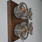 Copper and glass sconce from Cosack, Germany, 1960s.