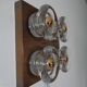 Copper and glass sconce from Cosack, Germany, 1960s.