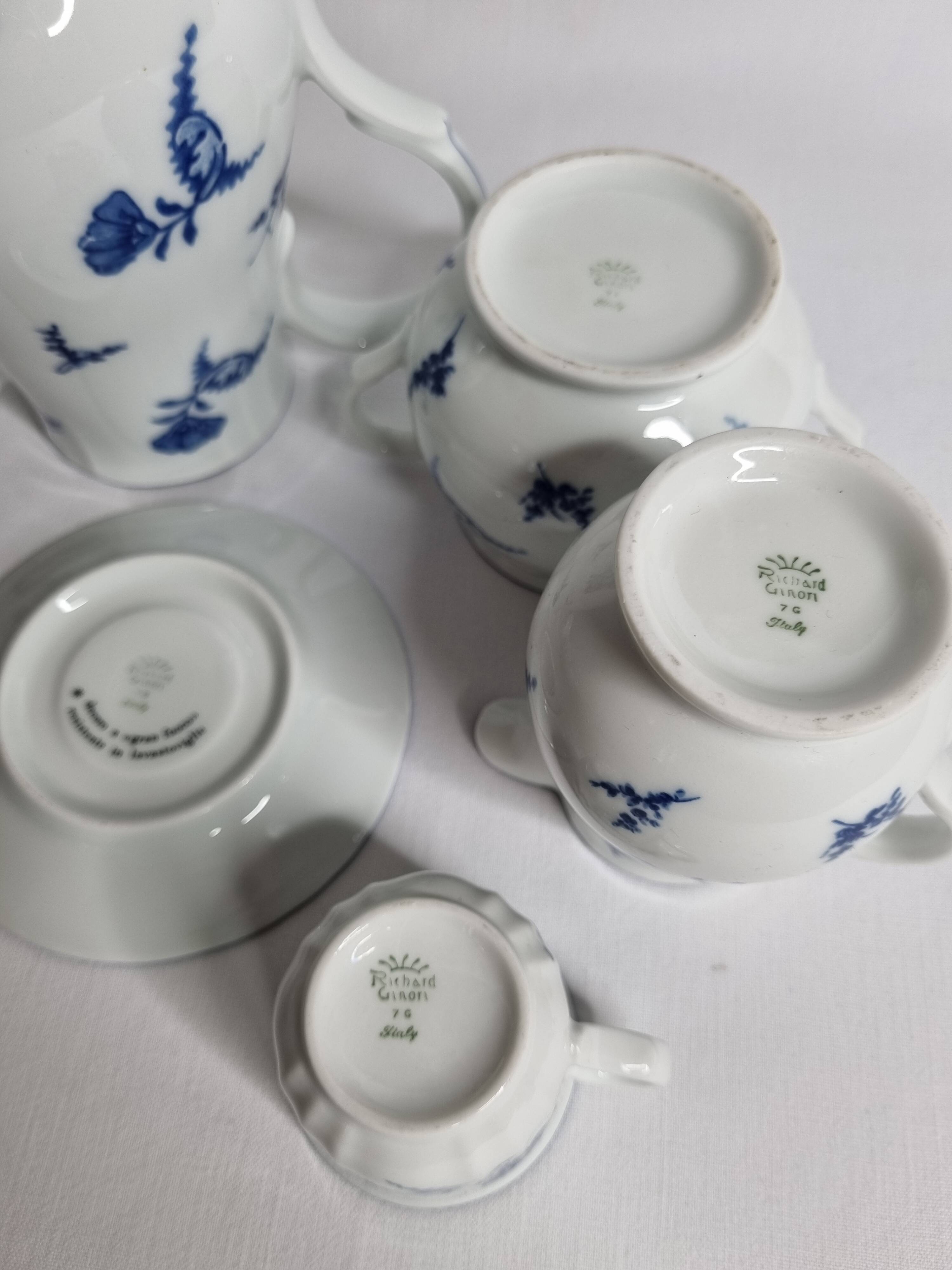 “Richard Ginori” porcelain coffee service, Italy