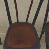 4 old Luterma bistro chairs with patterned seats – Completely refurbished