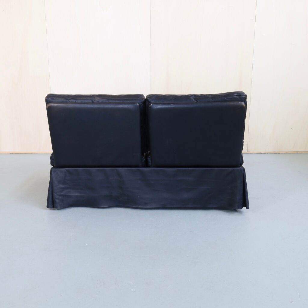 Vintage Leather Sofa on Wheels, 1970s