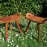 Pair of brutalist stools