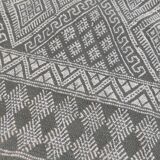 Handmade gray and white rug in natural wool