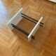 1980s White Marble Rectangular Coffee Table Postmodern Glass