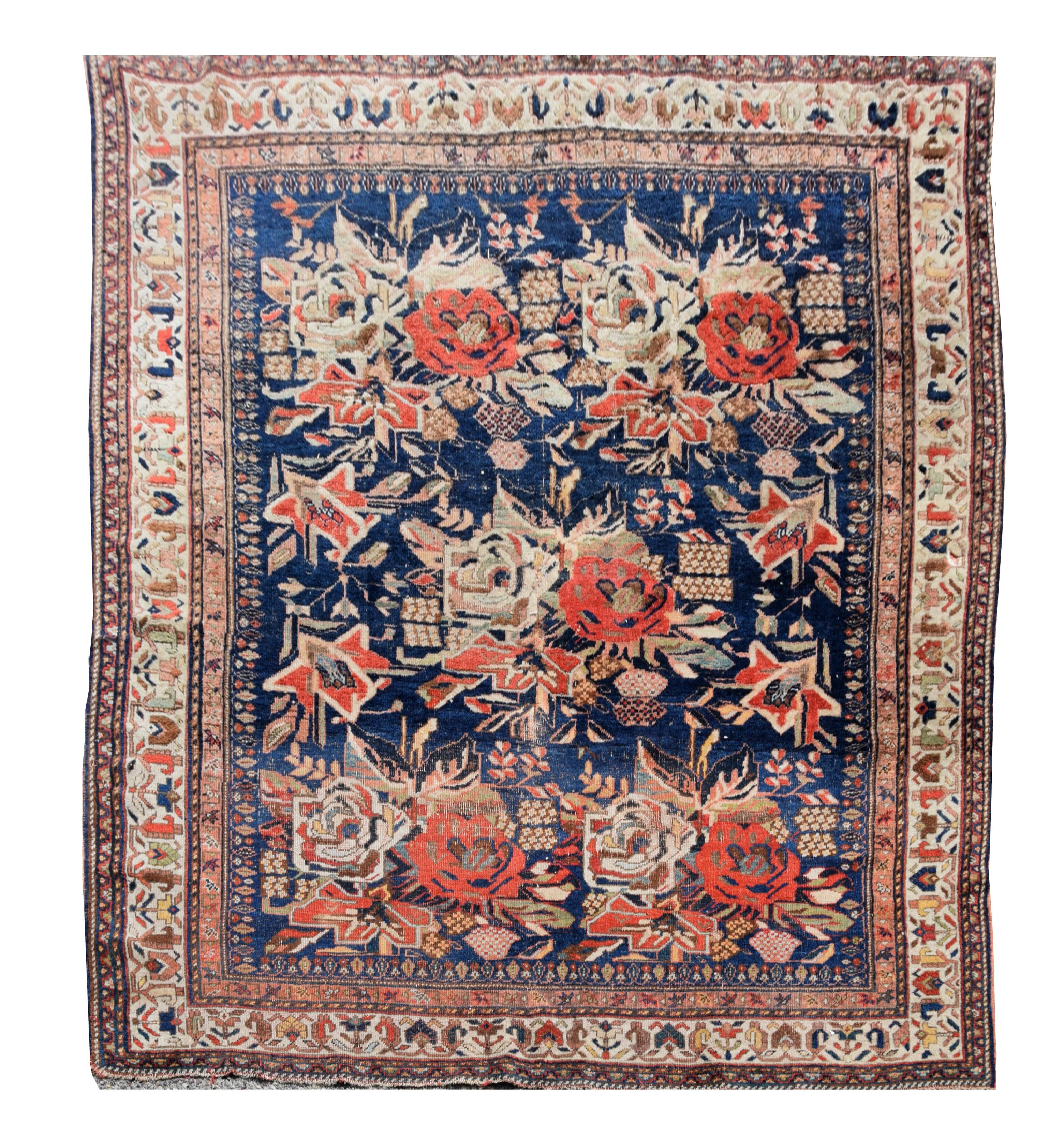 Antique Iranian Afshar Golfang Rug: 2.00 X 1.64 Meters