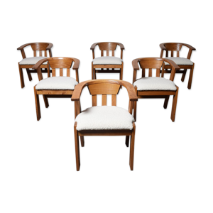 Lot de 6 chaises de salle