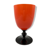 Vintage vase red and black 70s