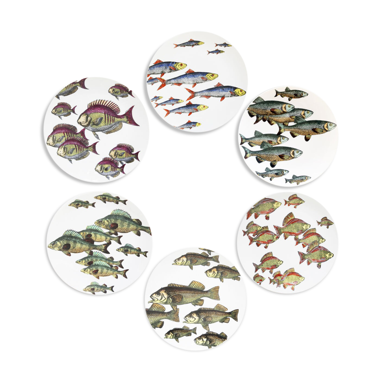 Vintage Set 'Passata Di Pesce' by Piero Fornasetti, 1955