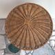 Vintage rattan workbench on stand