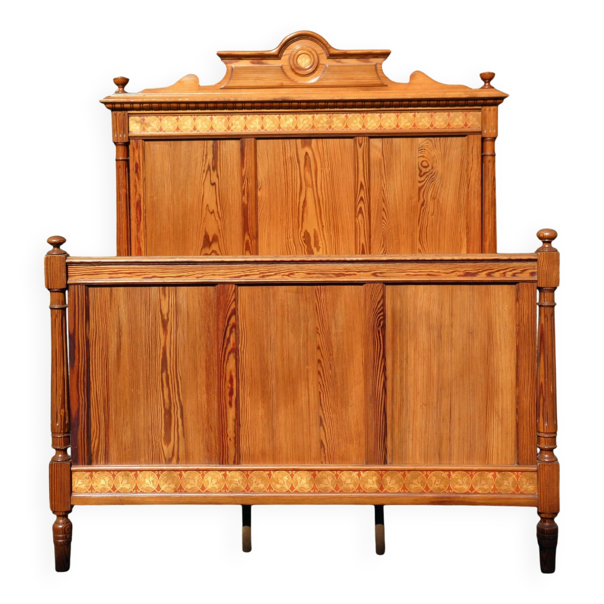 1900 bed in pitch pine 193 x 120