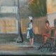 Michel Pabois: Paris, view over the rooftops, original oil on canvas signed.