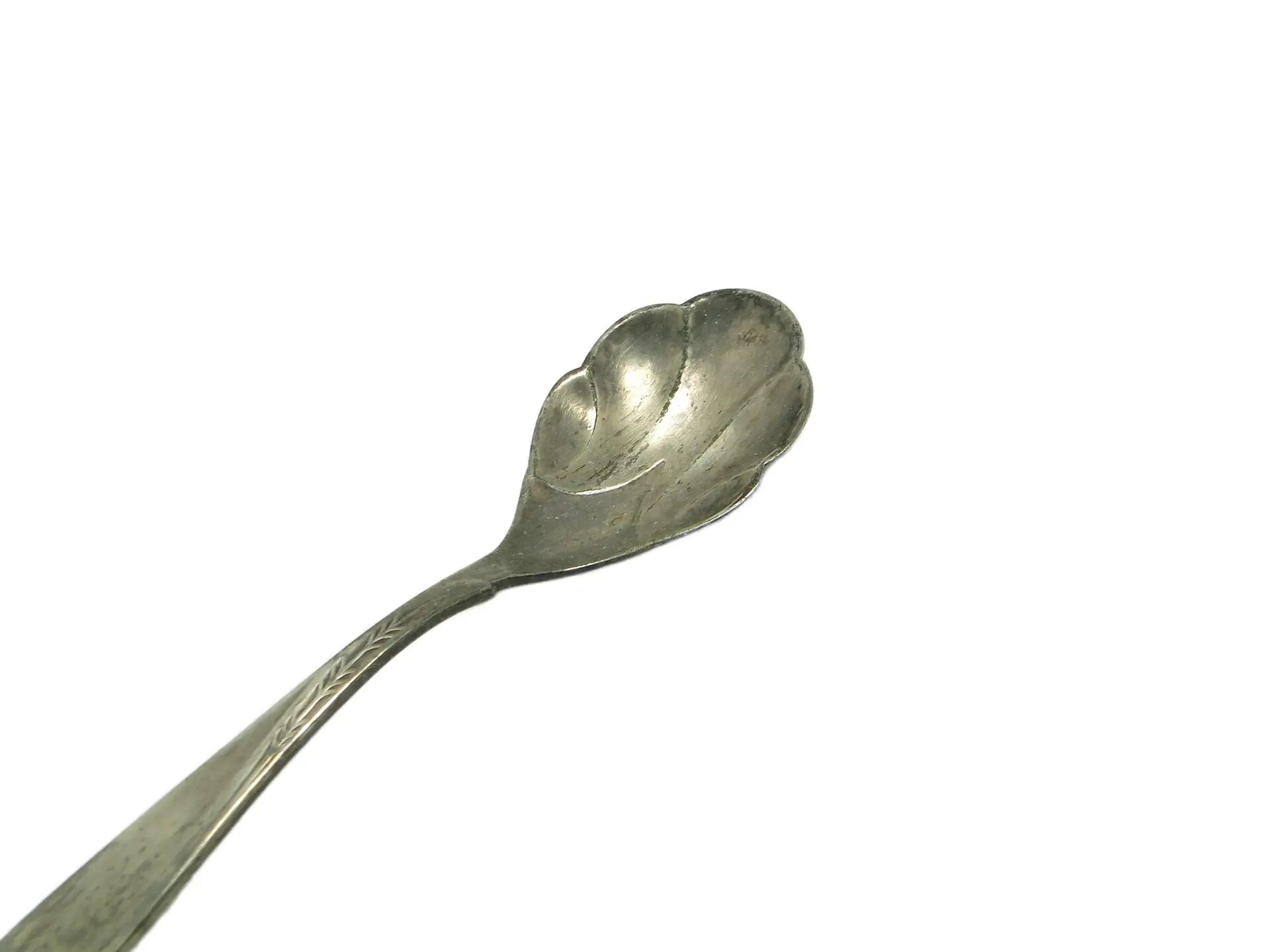 Sugar spoon, modernism, silver-plated brass, HEFRA, Poland, 1960s.