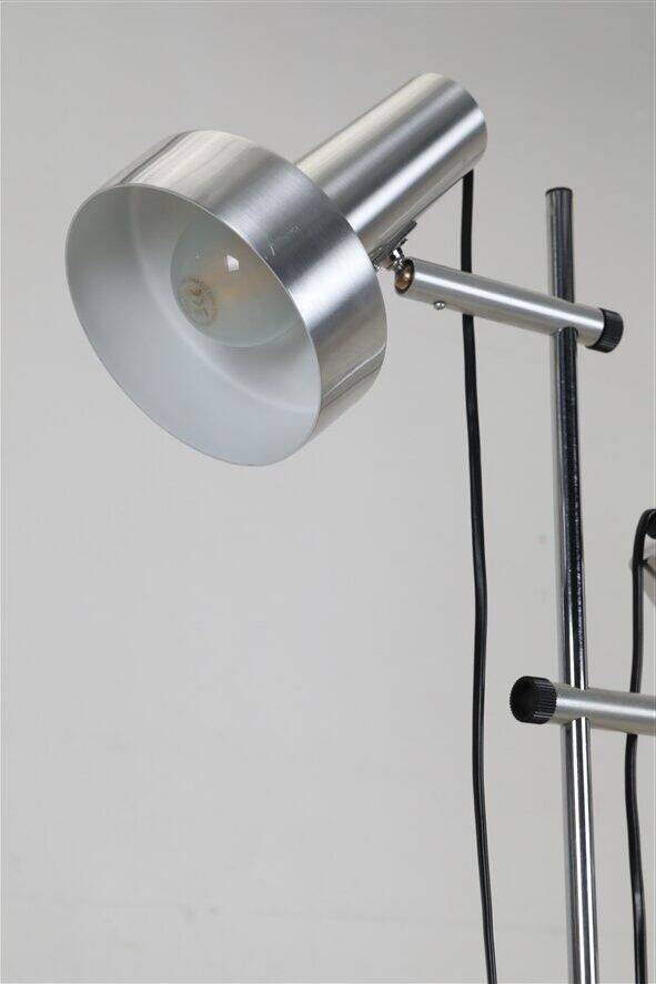 Danish modern design double spot floor lamp / reading lamp / aluminum / 1970s-1980s
