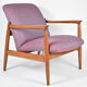 Original restored armchair GFM-64, signed by designer E.Homa, 1960s