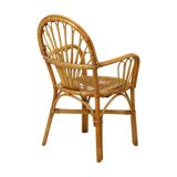 Vintage Rattan Chair Armchair Boho Design 70s