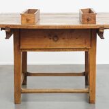 Square Antique Elm Dining Table