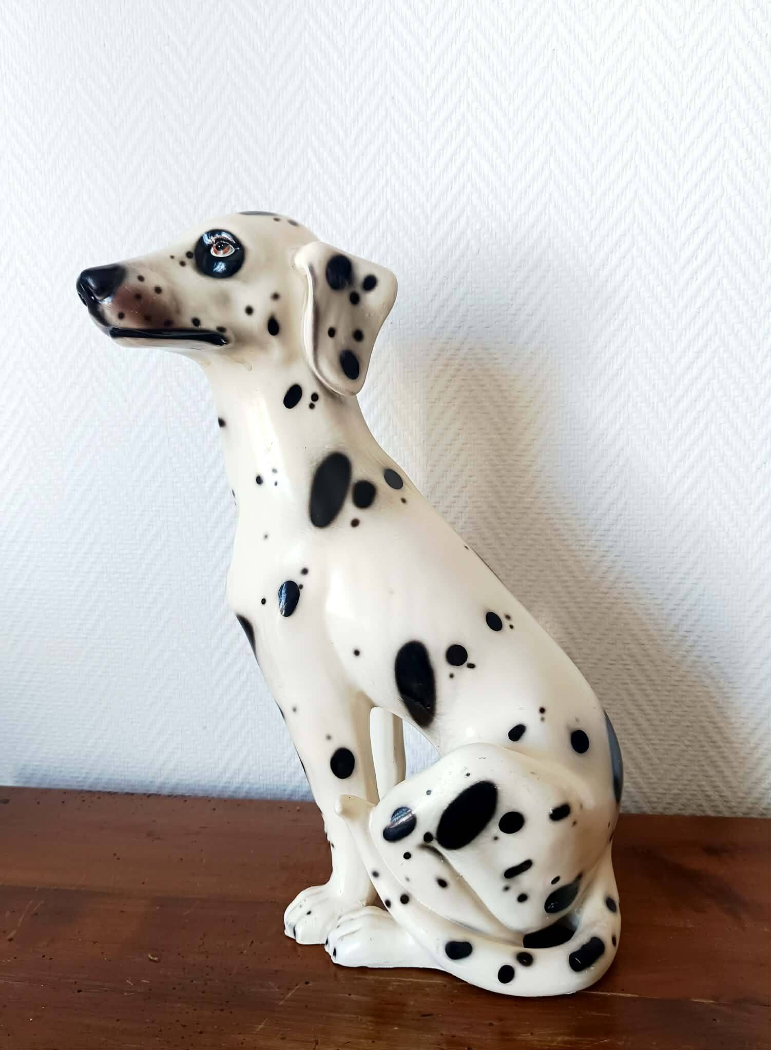 Vintage ceramic Dalmatian dog, Italy 1970.