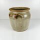 Old confit pot in stoneware, grey colour, 1900.