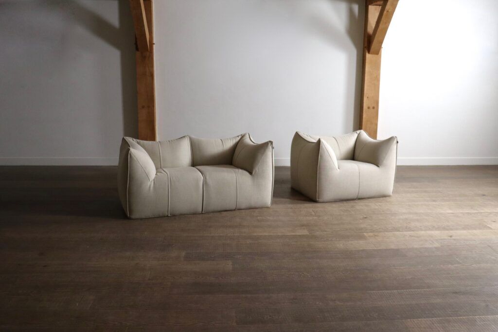 Canapé et le fauteuil Bambole de Mario Bellini pour B&B Italia, années 1970.