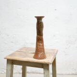 Bougeoir vintage en grès pyrité